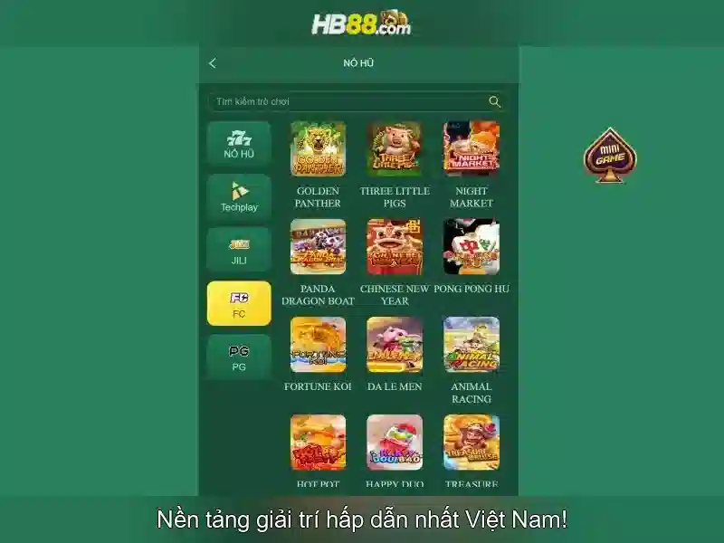 Cac chuc nang va tro choi noi bat cua HB88